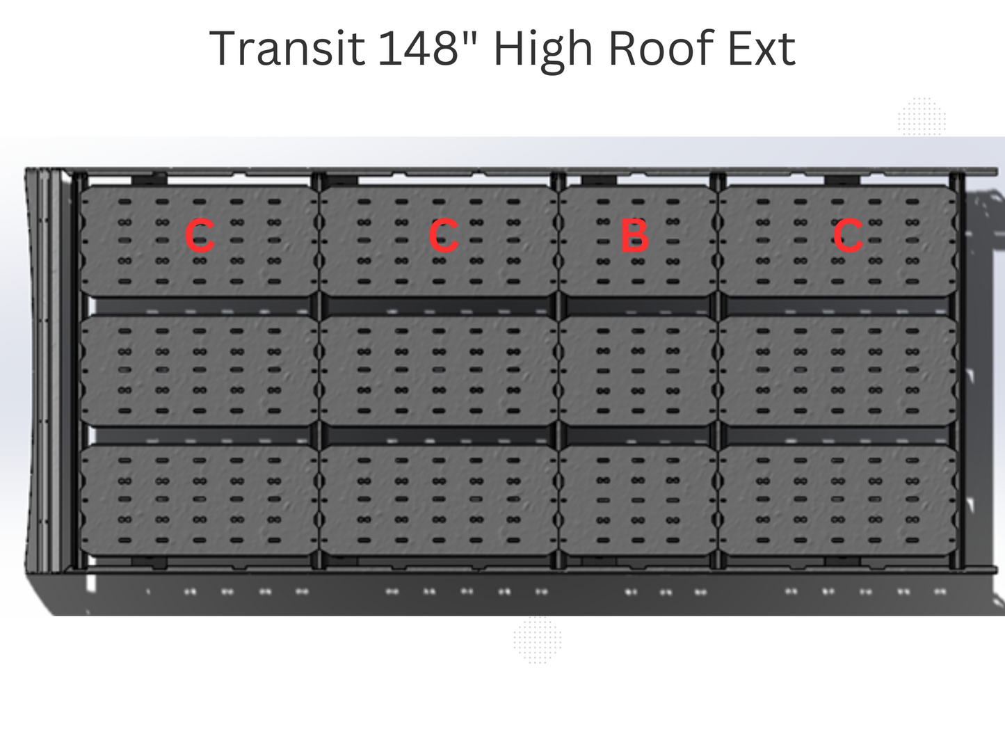 TRANSIT VAN STRATA ROOF RACK HIGH ROOF 148" EXT