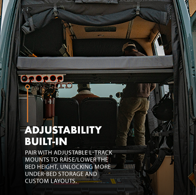 SPRINTER VAN PLATFORM 4-PANEL ALL ALUMINUM BED SYSTEM