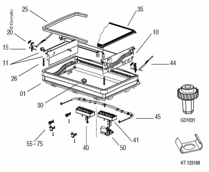 Gearbox crank drive for Midi-Heki